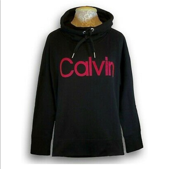 Calvin Klein Sweaters - NWT Calvin Klein Performance Funnel-Neck PINK LOGO XL